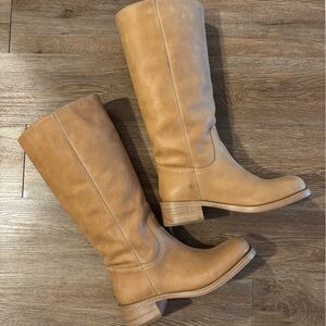 Steve Madden Riggs Banana Leather Wide Calf Boot 9